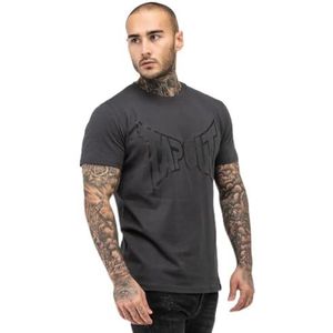 TAPOUT Lifestyle Basic Tee T-shirt voor heren, antraciet/zwart, XL, 940005