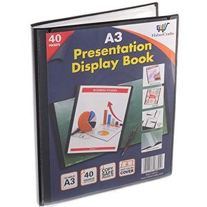 A3 40 Pocket Display Boek Presentatie Folder Portfolio (80 Views) Project Boek Certificaat Map Plastic Portefeuilles (1 Boek)