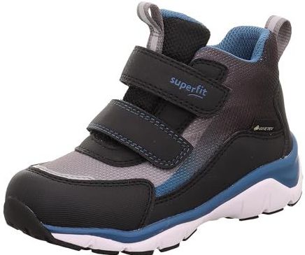 Superfit Jongens SPORT5 licht gevoerde Gore-Tex sneakers, zwart blauw 0000, 25 EU Breed