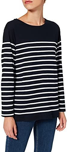 Armor Lux Dames Marinière Port-Louis Héritage Femme Pullover, meerkleurig (Bi8 Rich Navy/Blanc Bi8), 34