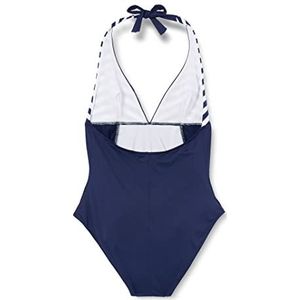 Haute Pression Dames eendelig badpak Dm03, blauw (Rayé Marine), 40