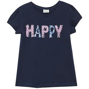 T-shirt in A-vorm met artwork, Donkerblauw, 128-134