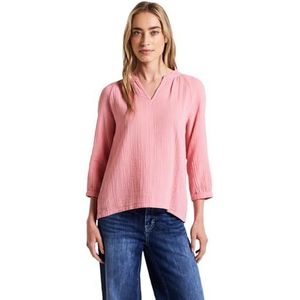 Street One Dames mousseline tuniek met ruches, Blush Peach, 38