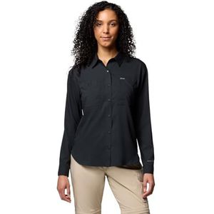 Columbia Women's Silver Ridge Utility Long Sleeve Shirt, Long Sleeve Shirt, Black, XL