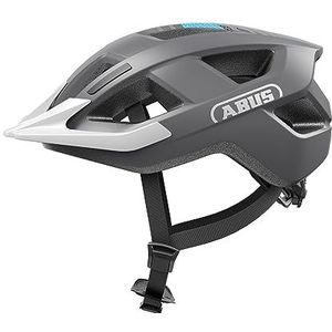 ABUS ADURO 3.0, Unisex - Fietshelm voor volwassenen, Grau (race grijs), M (52-58 cm) -