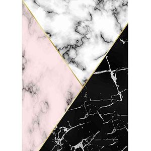 Homemania Bedrukt tapijt Pink Marble 1, bedrukt, meerkleurig, van micro-polyamide 100 x 140 cm