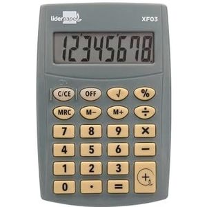 Liderpapel Calculator xf03 8 digitale batterijen grijs 99 x 64 x 9 mm
