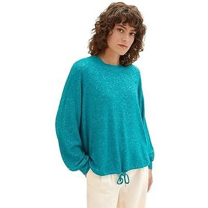 TOM TAILOR T-shirt met lange mouwen voor dames, 32402 - Ever Green Melange, XS