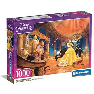 Clementoni Puzzel Disney Princess 1000 Stukjes - Puzzel Voor Volwassenen 14-99 Jaar, Gemaakt In Italië 39854