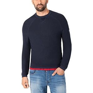 Timezone Spiral Knit Crewneck Pullover voor heren, total eclipse, S