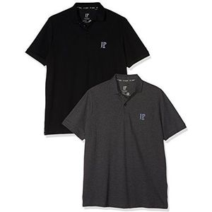 JP 1880 Grote maten poloshirt voor heren Piquee 1/2 DP, grijs (11), 3XL