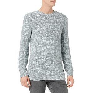TOM TAILOR Uomini Gebreide trui met structuur 1030132, 29230 - Navy White Green Mouline, S