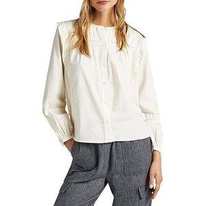 Pepe Jeans Jaxie Blouse voor dames, Beige (Ivoor), S