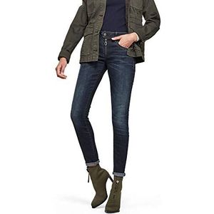 G-STAR RAW Lynn Zipper Mid Waist Skinny Jeans voor dames, Meerkleurig (Vintage Dk Aged Cobler D12372-8968-a171), 25W x 32L