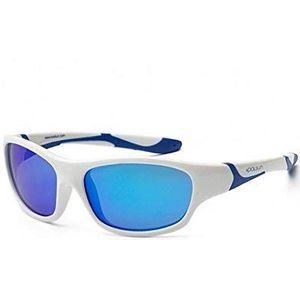 KOOLSUN - Sport - kinder zonnebril - Wit Koningsblauw - 3-8 jaar - UV400 - Categorie 3
