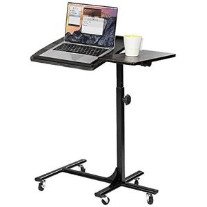 laptoptafel, in hoogte verstelbaar, wieltjes, inklapbaar, Beuken