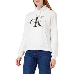 Calvin Klein Jeans Hoodies voor dames, Helder Wit, XL