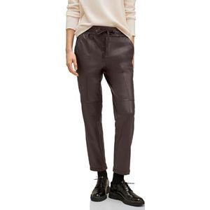 STREET ONE Kunstleren broek joggingbroek, bruin (chestnut), 44W x 28L