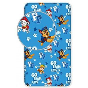 PAW Patrol HELP! - Hoeslaken - Eenpersoons - 90 x 200 cm - Blauw