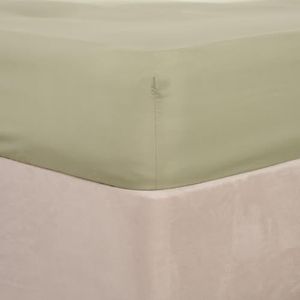 Brentfords Plain Dye Hoeslaken Niet Ijzer Super Zachte Gemakkelijke Onderhoud Microvezel, Sage Groen - Enkele Grootte