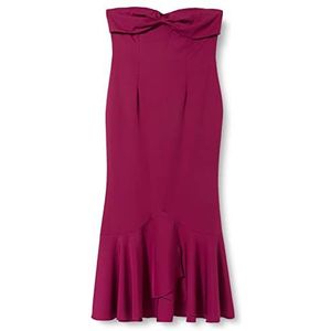 Little Mistress Dames Nikki Mulberry Bow Bandeau Maxi Dress cocktailjurk, paars (Mulberry 001), 42