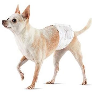 Amazon Basics Wegwerp hondenluiers voor reuen, X-klein, verpakking van 30 stuks, wit