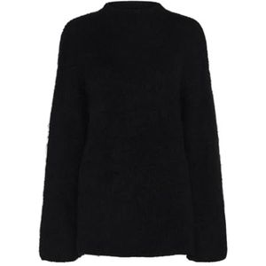 PIECES - Pcmala Ls Highneck Knit Noos Bc - Gebreide Trui - Zwart