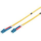 DIGITUS DK-2933-02 – Glasvezelkabel OS2 – 2 m – LC naar LC – Duplex Glasvezelkabel – 1/10 Gbit/s – SM Singlemode Glasvezel LAN-kabel – Vezeltype: 9/125 µ – Geel (Yellow)