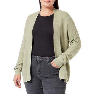 Gerry Weber Open cardigan voor dames, brede geribbelde manchetten, lange mouwen, effen kleuren, sage, 34