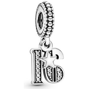 Charm colgante Pandora 797261CZ mujer plata 16 Años de Amor