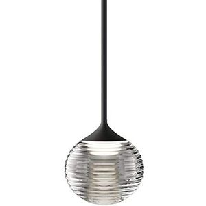 Hanglamp, rechthoekig, 1 x LED 3, 15 W, met diffuser van polycarbonaat, serie Algoritm, grafiet, 9 x 19 x 39 cm (referentie: 082018/1A)