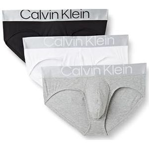 Calvin Klein Ondergoed Heren Slip Pack van 3 - Katoen Stretch, Black/White/Grey Heather, XXL