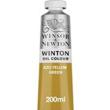Winsor & Newton 1437280 Winton fijne olieverf van hoge kwaliteit met gelijkmatige consistentie, lichtecht, hoge dekkingskracht en rijk aan pigmenten - 200ml Tube, Azo Yellow Green