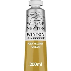 Winsor & Newton 1437280 Winton fijne olieverf van hoge kwaliteit met gelijkmatige consistentie, lichtecht, hoge dekkingskracht en rijk aan pigmenten - 200ml Tube, Azo Yellow Green