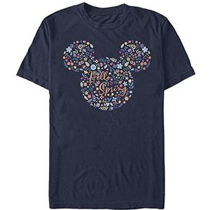 Disney Classic Mickey - Floral Ears Unisex Crew neck T-Shirt Navy blue S