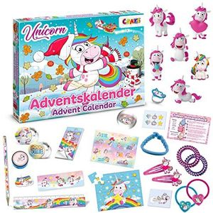 CRAZE UNICORN Eenhoorn-adventskalender voor kinderen, speelgoed kerstkalender voor meisjes met eenhoorn-speelgoed en accessoires