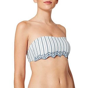 Seafolly Dames Sea Stripe bandeau bikinitop, wit (white), 36