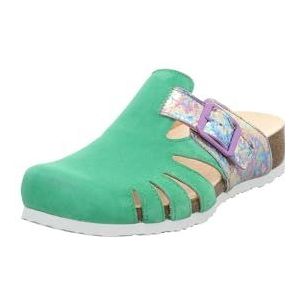 Think! dames JULIA chromfrei gegerbte nachhaltige Sandale, GREEN/KOMBI 7000