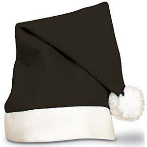 eBuyGB Kerstman hoed & nieuwigheid feestelijke accessoires meerdere kleuren unisex volwassenen verkleedkostuum feest (Pack van 1 zwart)