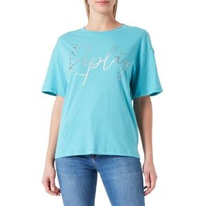 Replay T-shirt voor dames, regular fit, korte mouwen, 337 Amalfi Green, S