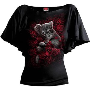 Spiral Bed of Roses T-shirt zwart S 95% viscose, 5% elastaan Cats, Gothic, Rock wear