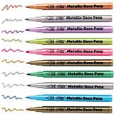 Baker Ross AX379 Multifunctionele Metallic Deco-Pennen - Pakket Van 10, Voor Kinderen Om Te Kleuren, Schilderpakketten En Knutselprojecten