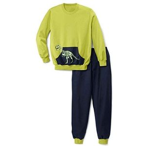 CALIDA Jongens-jongens T-rex pyjamaset, Bright Lime, 152 cm