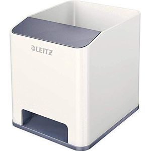 Leitz Pennenbakje Met Geluidsversterker, WOW, 53631001, Wit/Zwart