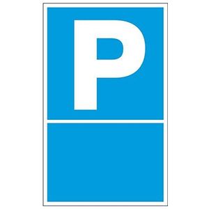 Informatiebord ""Parkeerplaat"" | 150x250 mm | blauw/wit | 1 stuk