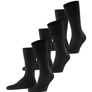 FALKE Heren Sokken Tiago 3-Pack M SO Katoen eenkleurig 3 paar, Zwart (Black 3000) nieuw - milieuvriendelijk, 47-48