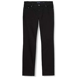 EUREX by BRAX Heren Regular Fit Jeans Broek Style Luke Stretch Katoen, zwart, 34W / 30L