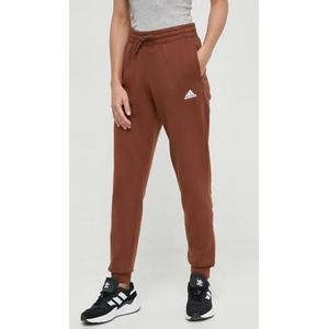 adidas Dames Essentials Linear French Terry Cuffed Pants, preloved brown/white, L
