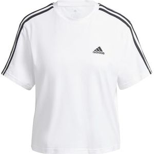 adidas Essentials 3-Stripes Single Jersey Crop Top T-shirt (korte mouw) dames (1 stuk)