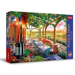 Trefl Premium Plus Quality - Puzzle Tea Time: Italiaanse wijngaard - 1000 stukjes, Serie geschilderde nostalgische afbeeldingen, Perfect passende elementen, voor volwassenen en kinderen vanaf 12 jaar